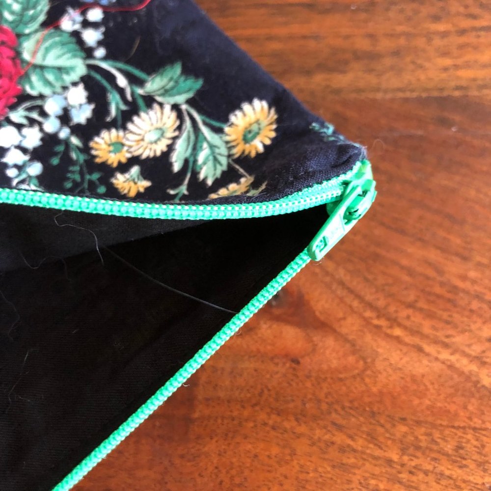 Lot 6 Handmade Zipper pouches bags Floral Lot C - Picture 5 of 14